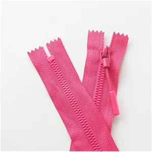 10pcs 5#15cm-25cm Resin Zipper Closed Tail Garment Pocket Bag Handbag Cushion Multi-Color Closed Short Zipper(Rose-red-5pcs,20CM_5#)