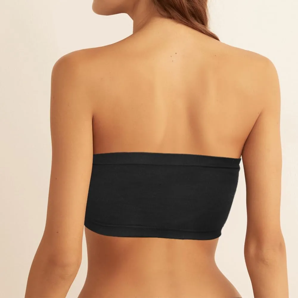 2-3 Pack Strapless Bra,Tube Tops for Women,Bandeau Bra,Tube Top,Seamless Bra,Tube Top with Built in Bra