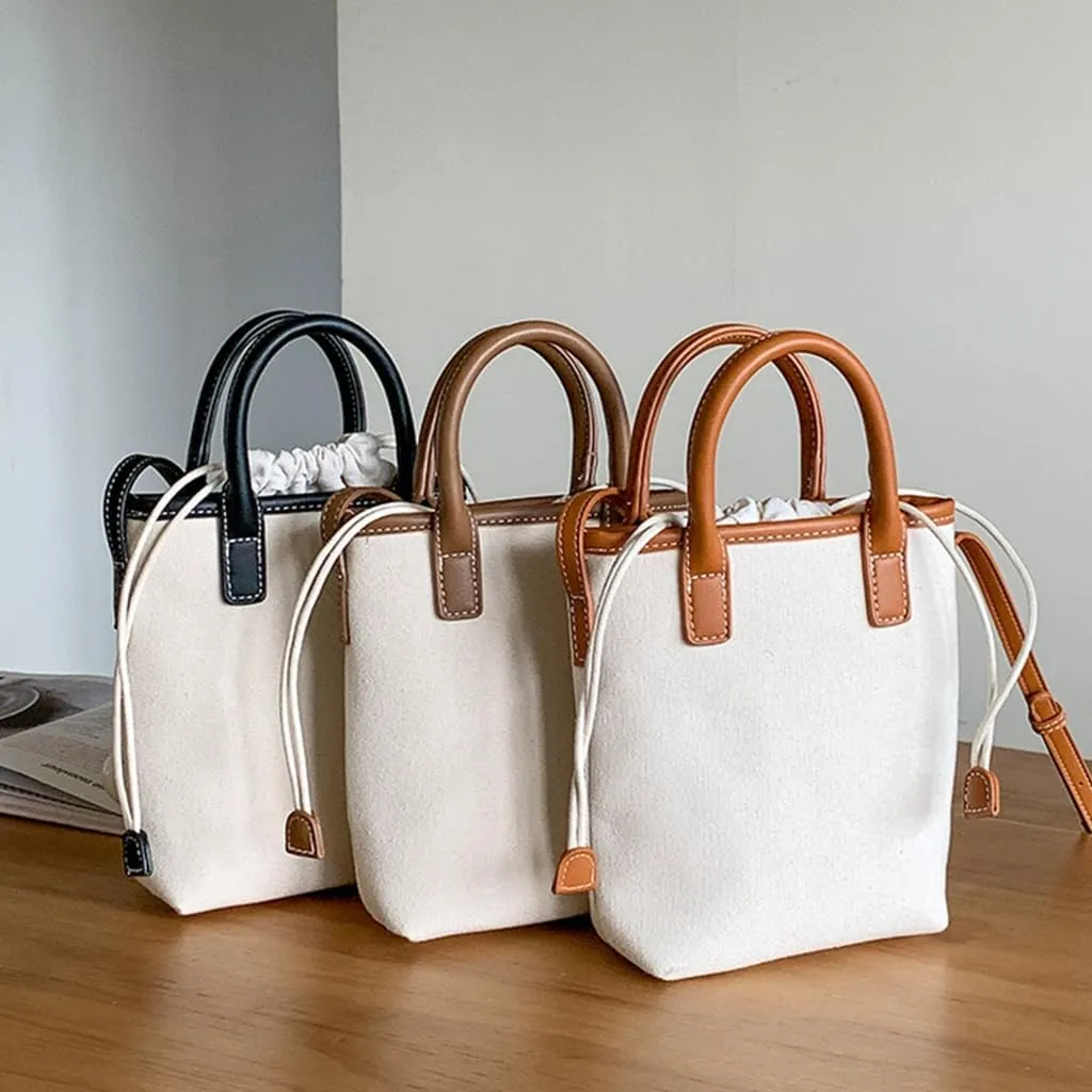 2023 NEW Bucket Bags Simple Fashion Bag Crossbody Bag Canvas Shoulder Bag Versatile Travel Bag for Women Girl
