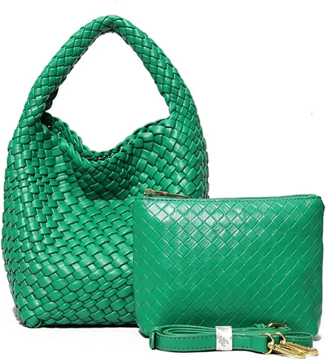 2024 Hand-woven Bag Portable Bucket Bag For Women Large Capacity Versatile Crossbody Commuter Bag(D)