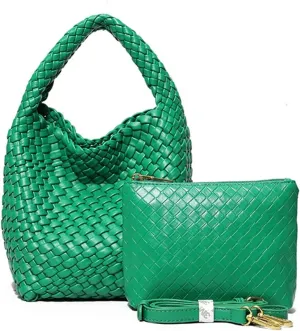 2024 Hand-woven Bag Portable Bucket Bag For Women Large Capacity Versatile Crossbody Commuter Bag(D)