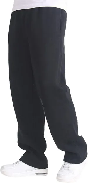 2024 Men's Cargo Sweatpants Stylish Casual Fleece Joggers Loose Fit Open Bottom Athletic Trousers for Men with Pockets