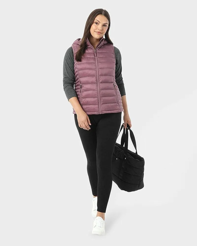 32 Degrees Womens Ultra-Light Down Alternative Water-Repellent Packable Puffer Vest Outerwear with Zipper