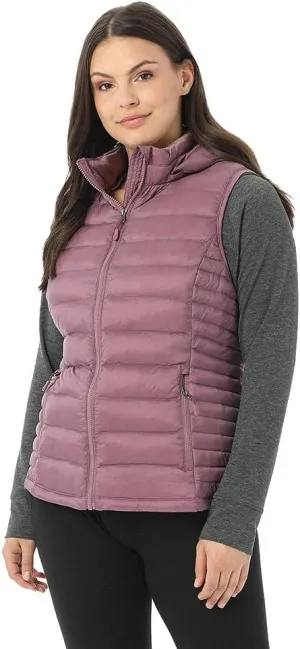 32 Degrees Womens Ultra-Light Down Alternative Water-Repellent Packable Puffer Vest Outerwear with Zipper