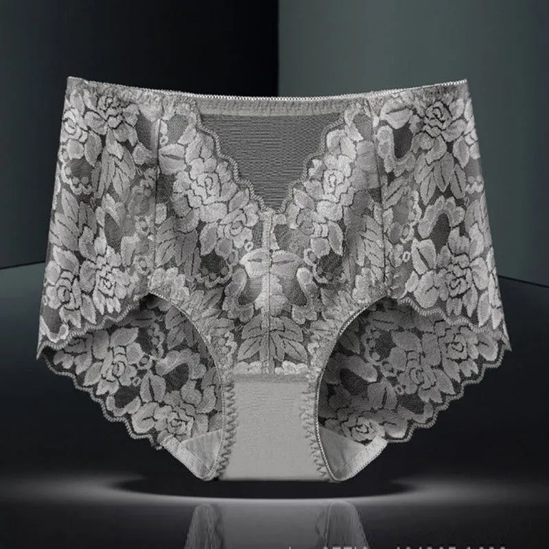 4-Pack Sexy Lace Flower See-Though Hollow Panties