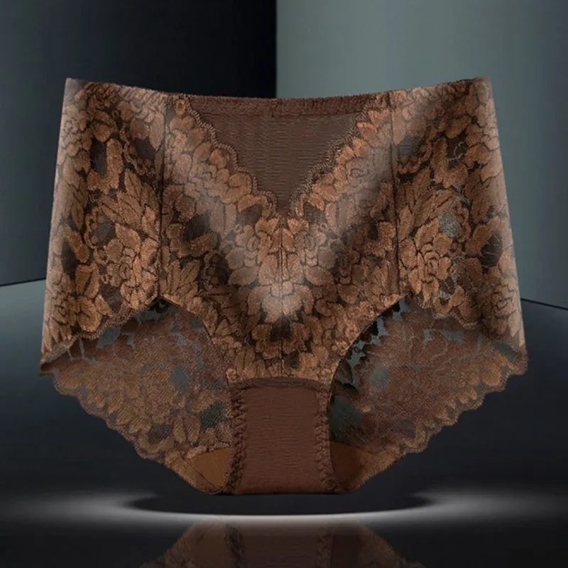 4-Pack Sexy Lace Flower See-Though Hollow Panties