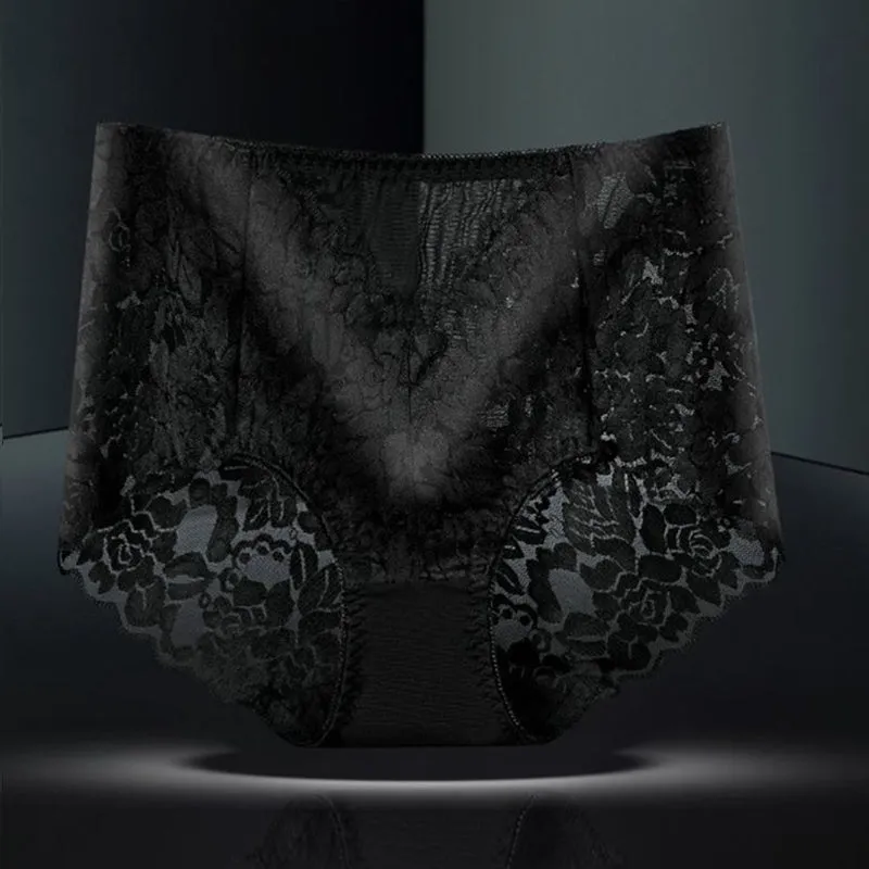 4-Pack Sexy Lace Flower See-Though Hollow Panties