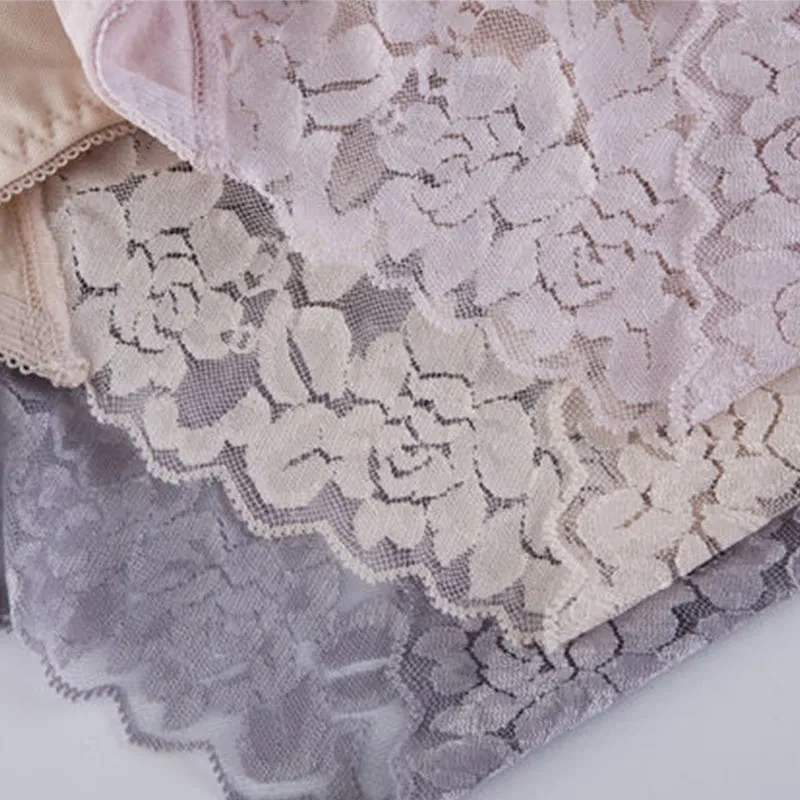 4-Pack Sexy Lace Flower See-Though Hollow Panties