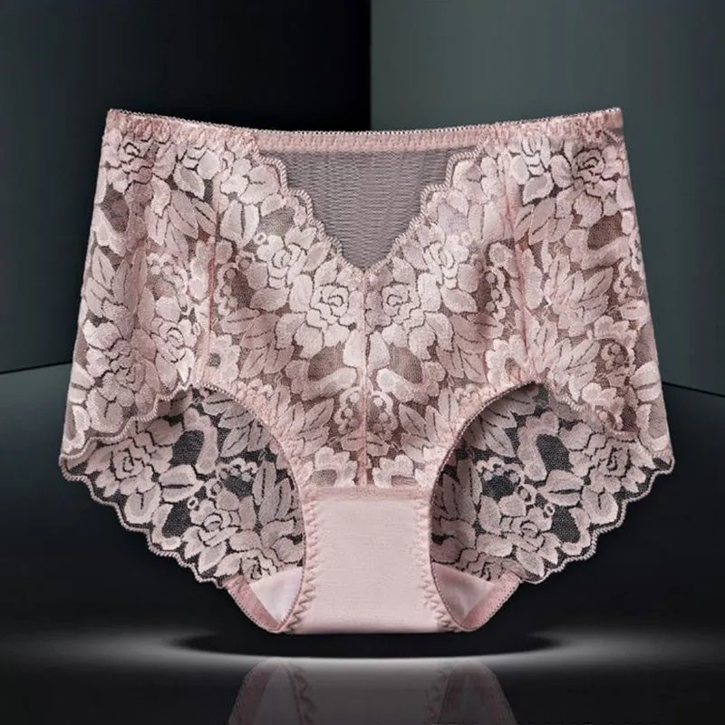 4-Pack Sexy Lace Flower See-Though Hollow Panties