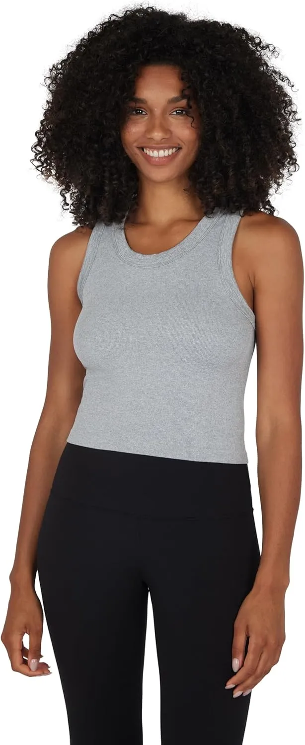 90 Degree By Reflex Womens Seamless Tank Ribbed Fitted Racerback Top 3 Pack