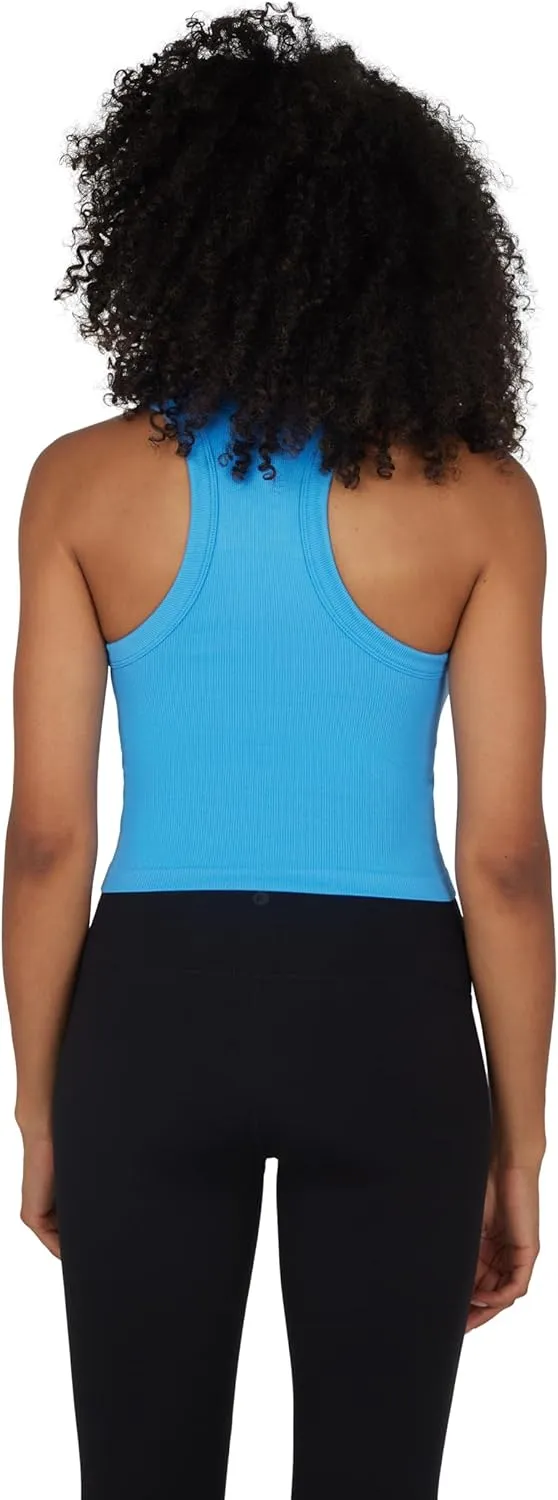 90 Degree By Reflex Womens Seamless Tank Ribbed Fitted Racerback Top 3 Pack