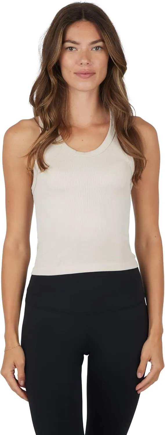 90 Degree By Reflex Womens Seamless Tank Ribbed Fitted Racerback Top 3 Pack