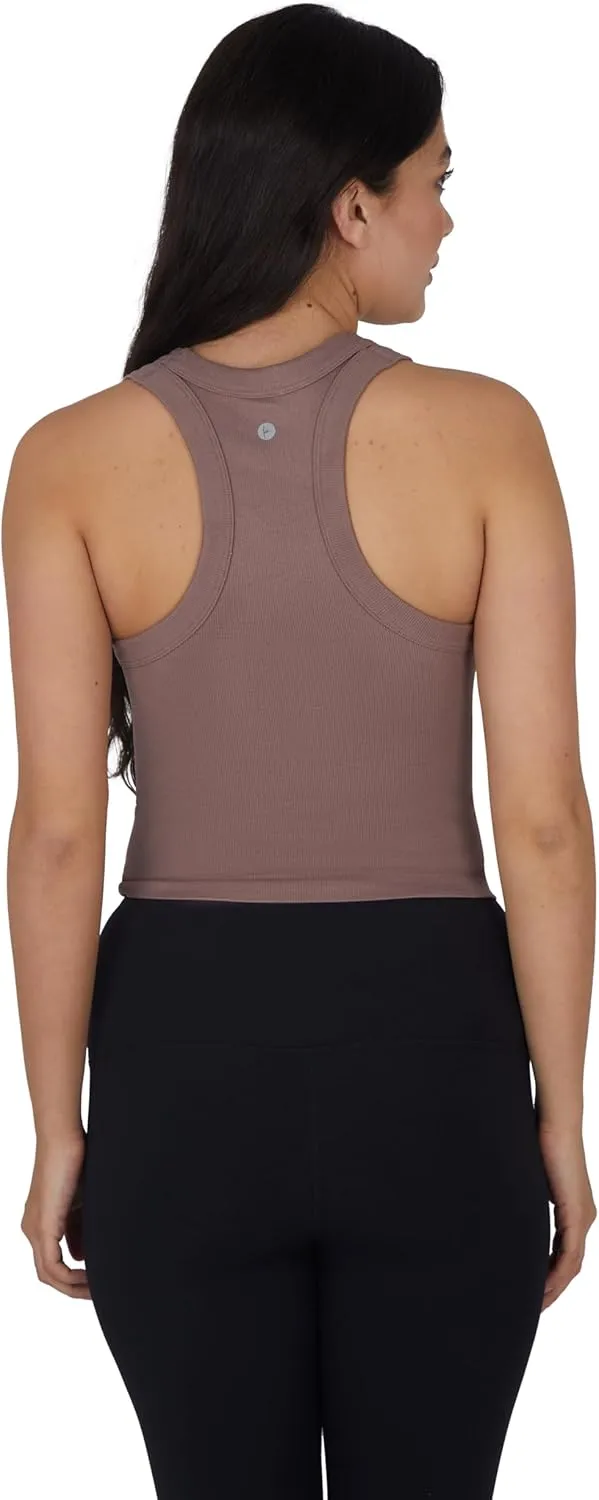 90 Degree By Reflex Womens Seamless Tank Ribbed Fitted Racerback Top 3 Pack