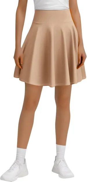 A Line Midi Skirt for Women Versatile 45CM Pleated Half Skirt Fashionable Flared Dress Skirt Non See ThroughDesign