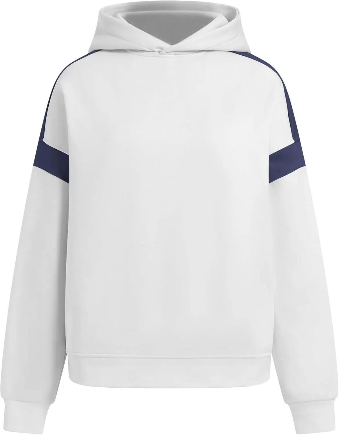 ABOCIW Womens Fleece Oversized Hoodie Sweatshirt Colour Block Panelling Long Sleeve Sweaters Pullover Tops