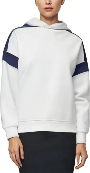 ABOCIW Womens Fleece Oversized Hoodie Sweatshirt Colour Block Panelling Long Sleeve Sweaters Pullover Tops