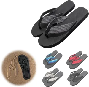 Aimery Hidden Flops, Summer Beach Comfort Non Slip Sandal, Spoof Beach Flip Flops, Funny Footprint Slippers, Beach Party Punishment Props