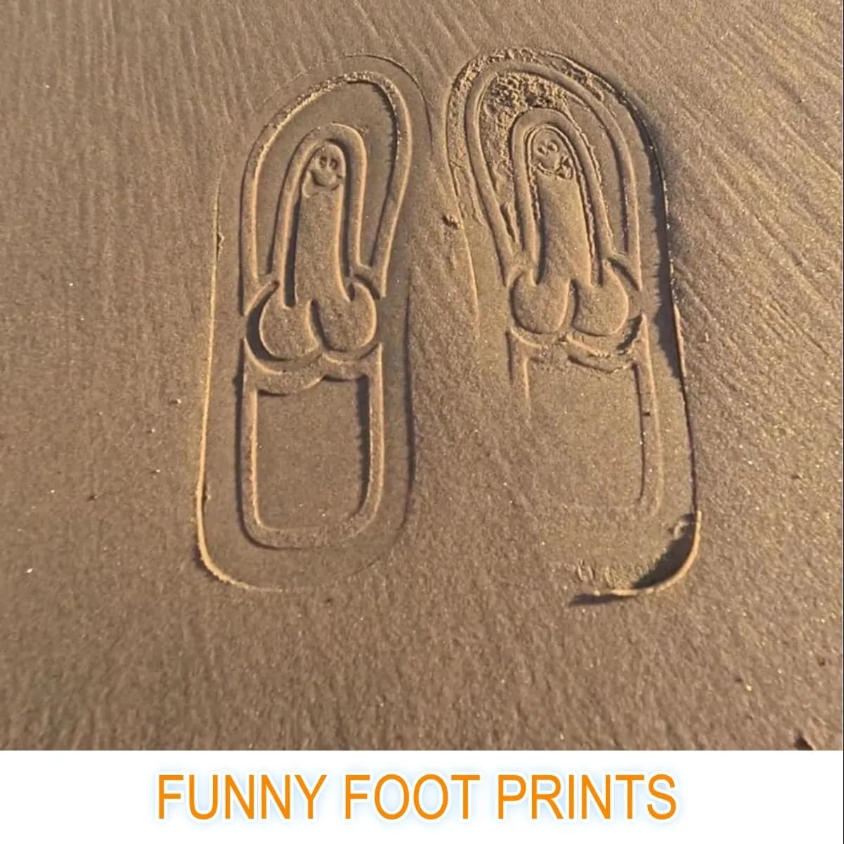 Aimery Hidden Flops, Summer Beach Comfort Non Slip Sandal, Spoof Beach Flip Flops, Funny Footprint Slippers, Beach Party Punishment Props