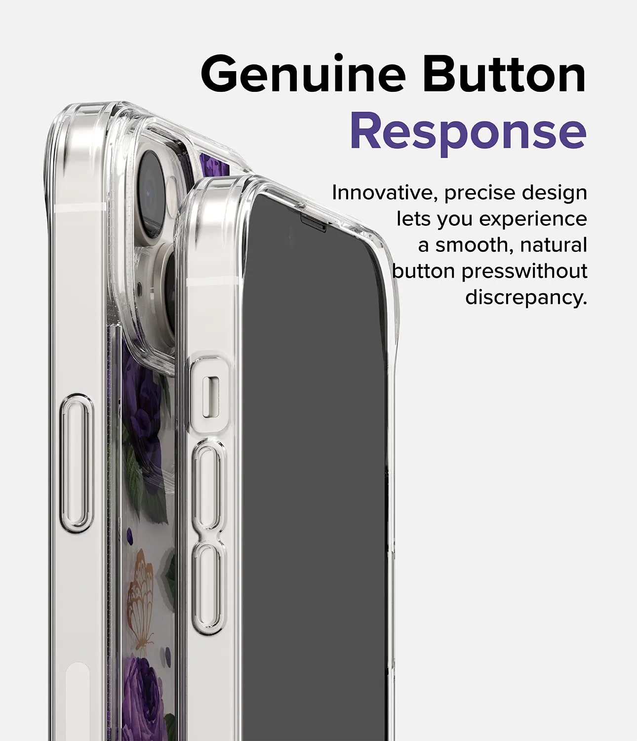 Apple iPhone 14 Back Cover Case | Fusion Design - Purple Rose