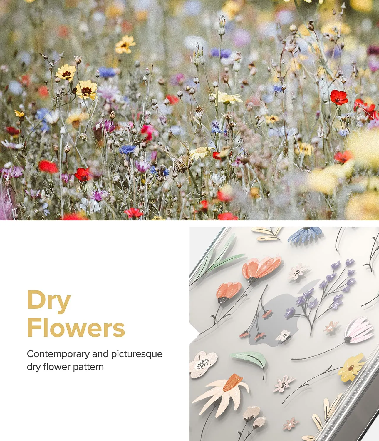 Apple iPhone 14 Plus Back Cover Case | Fusion Design  - Dry Flowers