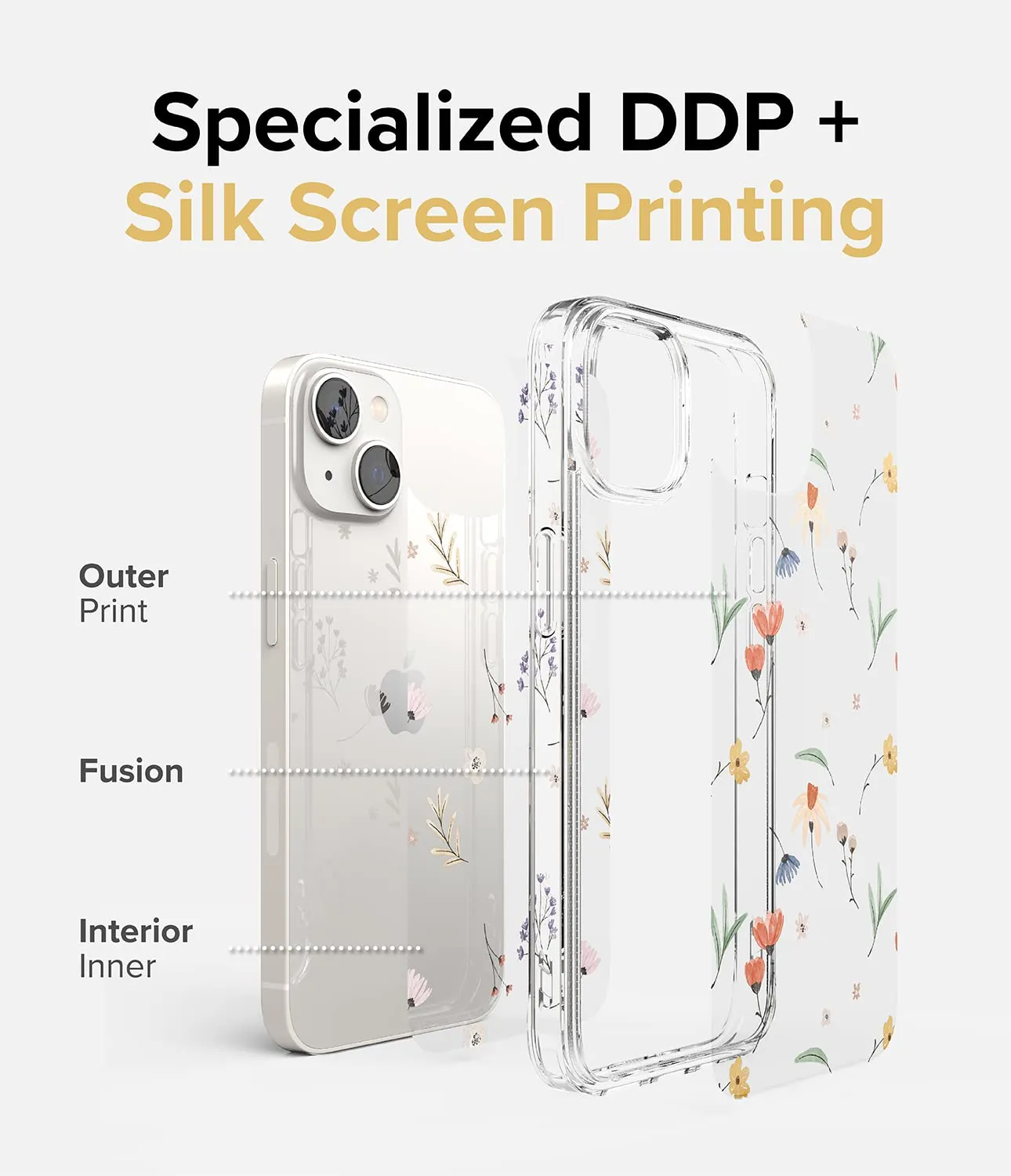 Apple iPhone 14 Plus Back Cover Case | Fusion Design  - Dry Flowers