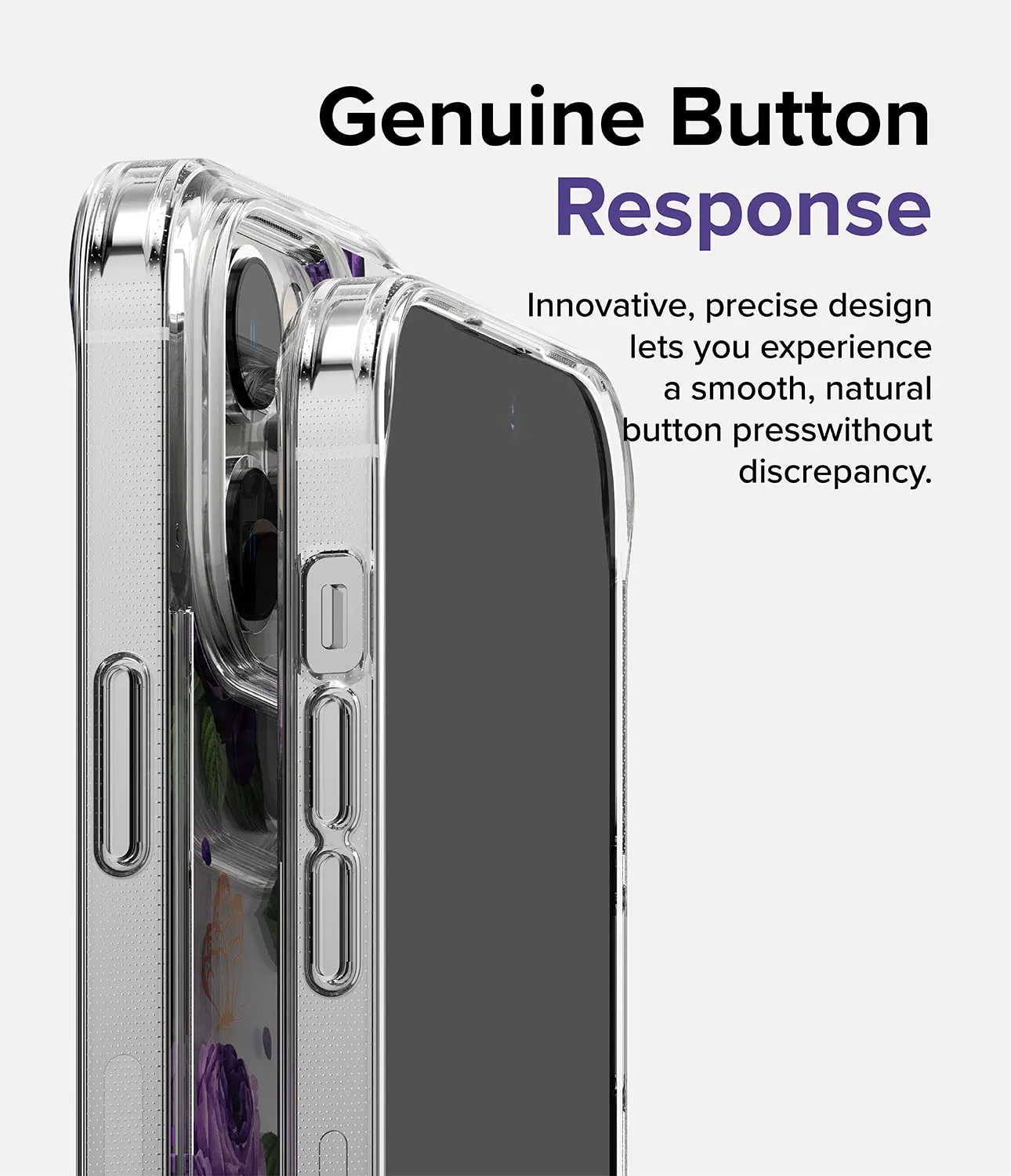 Apple iPhone 14 Pro Back Cover Case | Fusion Design - Purple Rose