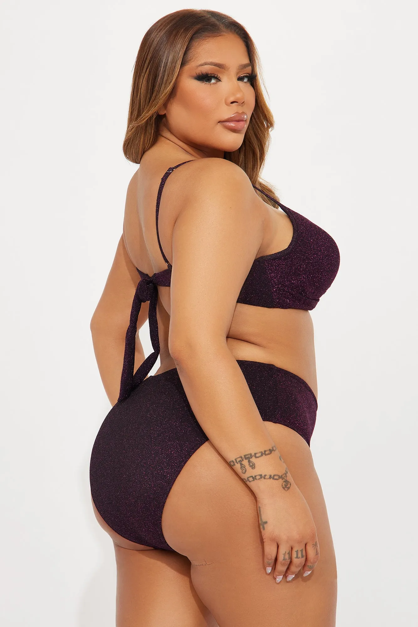 Ariella Shimmer 2 Piece Bikini - Purple