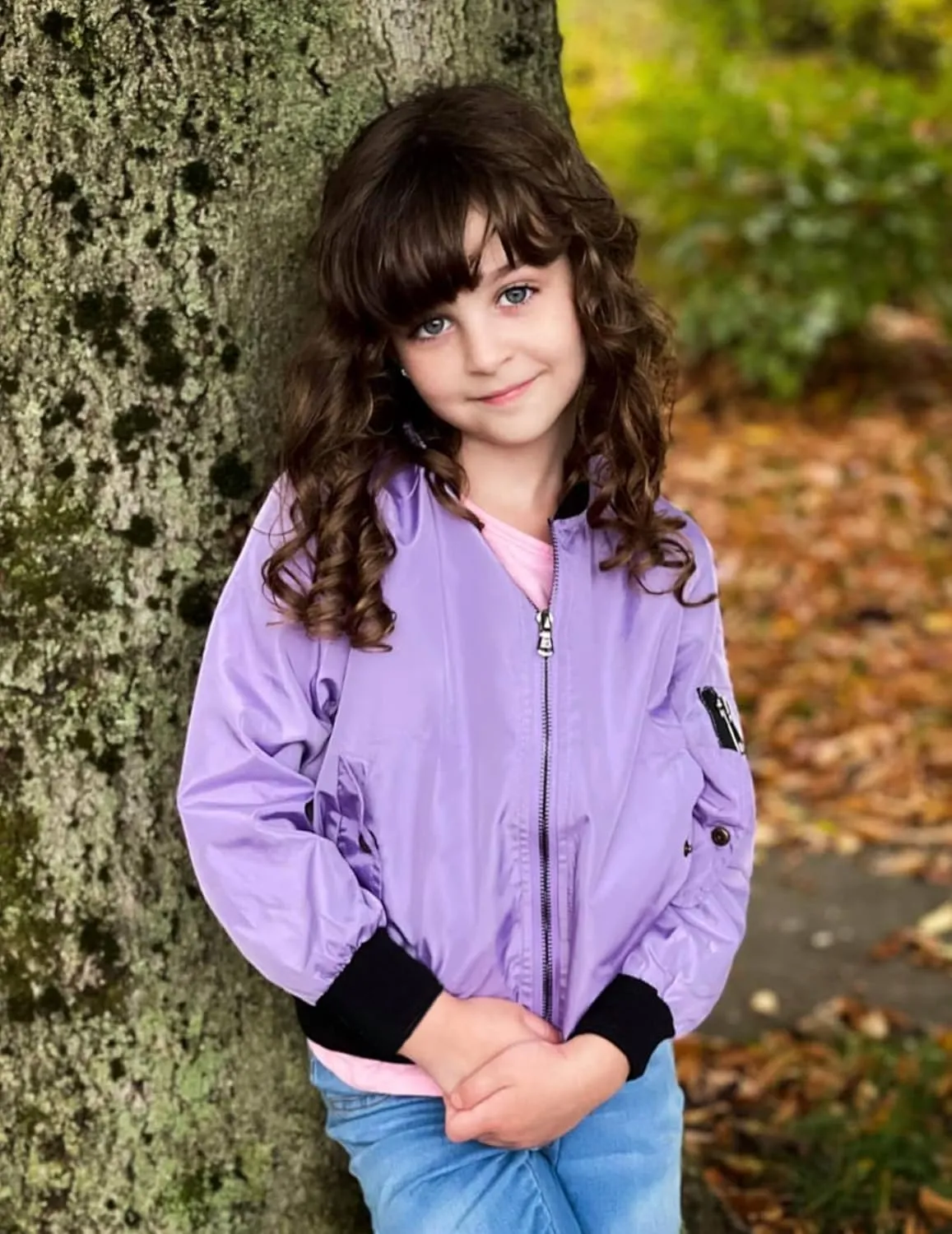 Arshiner Girls Bomber Jacket Casual Coat Zip Up Outerwear with Pockets for 4-12 Years