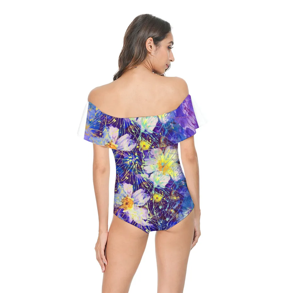 Art Flowers Flounce Top Swimsuit up to 6 XL (FWS)