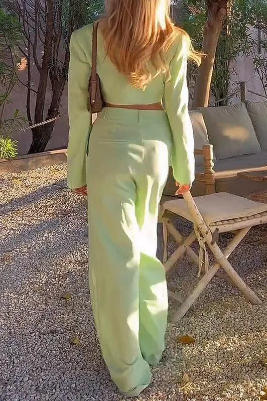 Asymmetrical French Lapel Button Suit