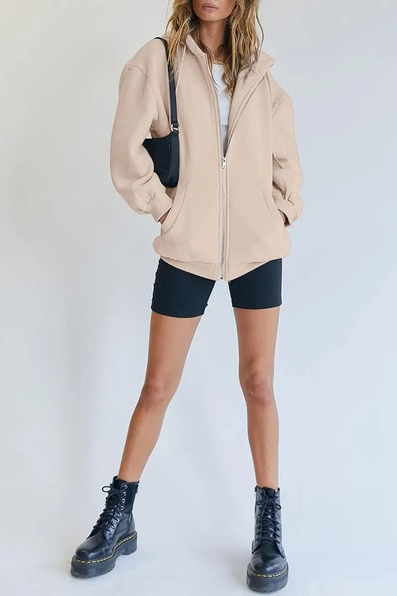 AUTOMET Womens Zip Up Hoodies Long Sleeve Fall Oversized Sweatshirts Fleece Y2K Jacket with Pockets 2025 Fashion Clothes