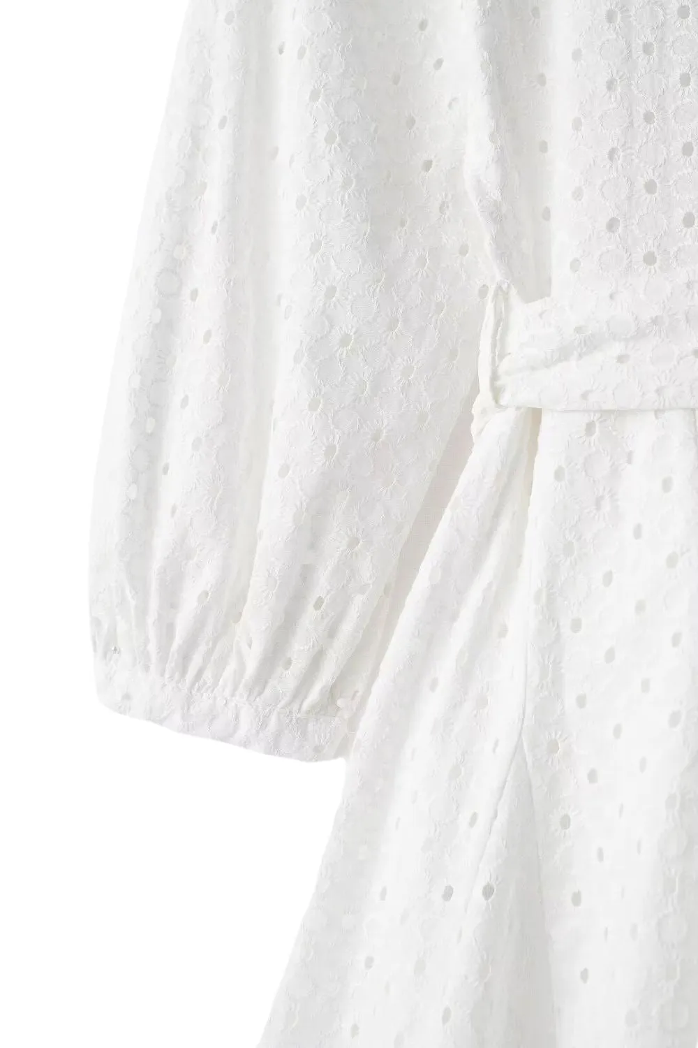 ‘Autumn’ Minimalist Lace Embroidered Short Dress