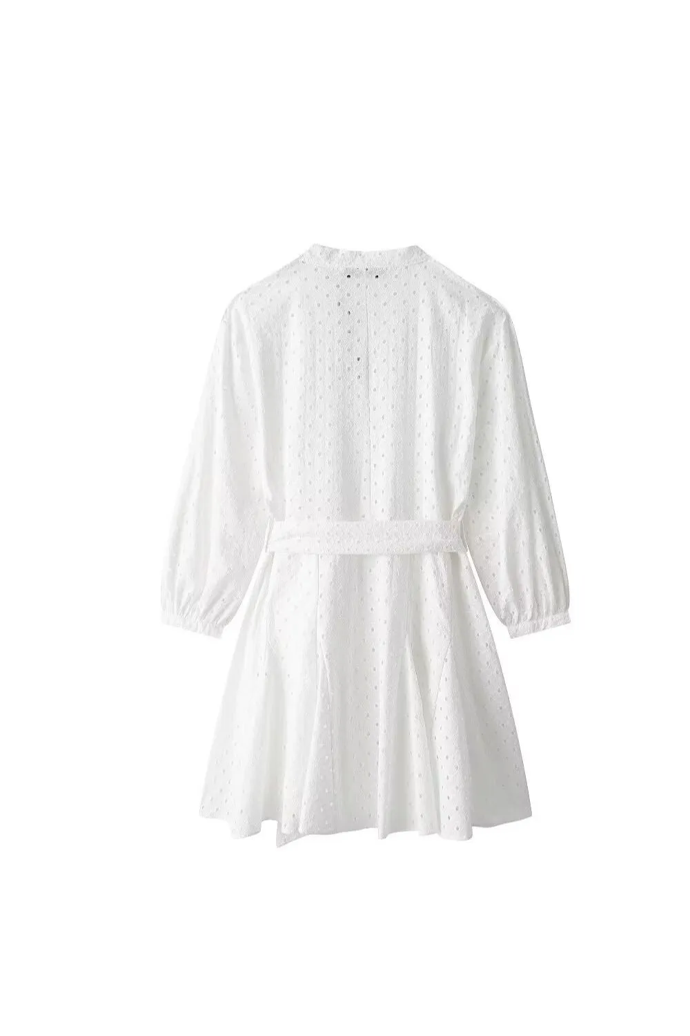‘Autumn’ Minimalist Lace Embroidered Short Dress