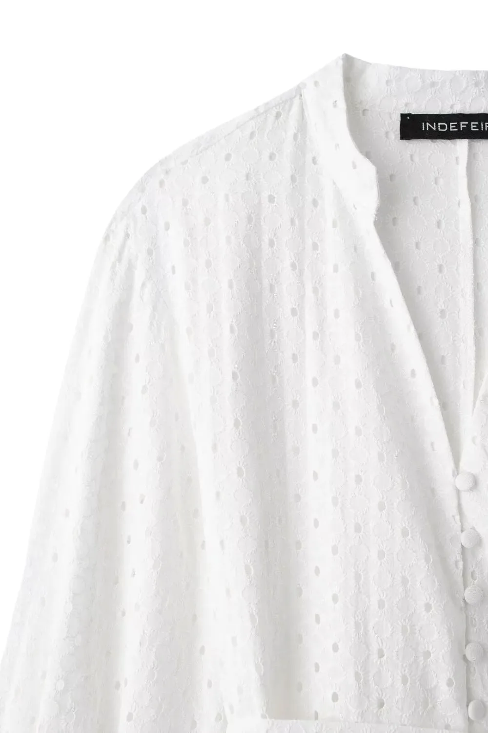 ‘Autumn’ Minimalist Lace Embroidered Short Dress