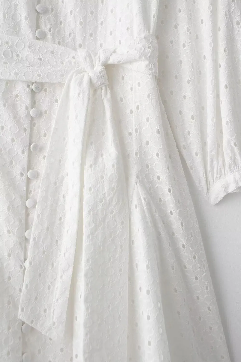 ‘Autumn’ Minimalist Lace Embroidered Short Dress