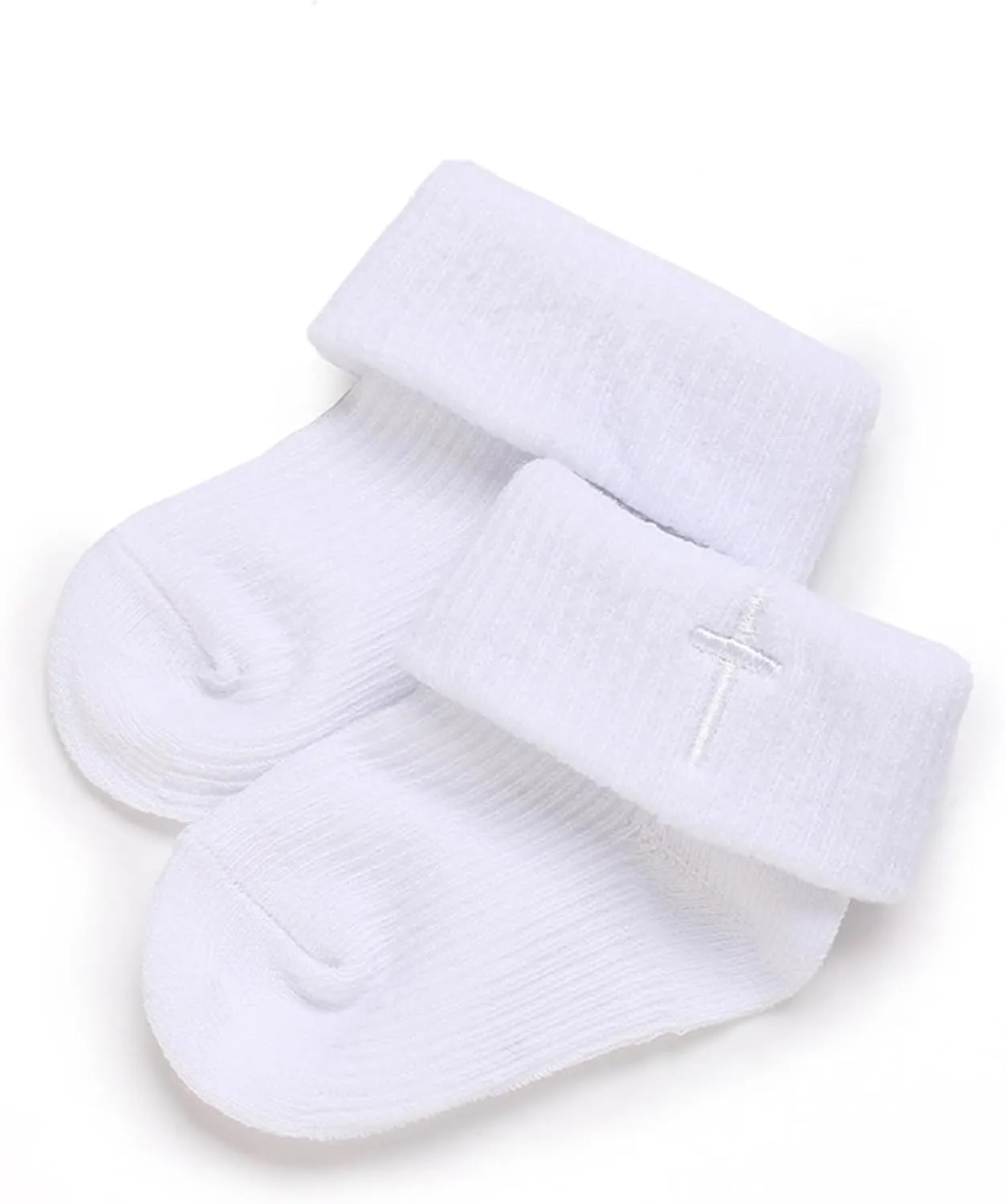 Baby Baptism Shoes & Socks, Boys Girls Infant Toddler, Soft Sole White Christening Sneaker Socks, 3PC