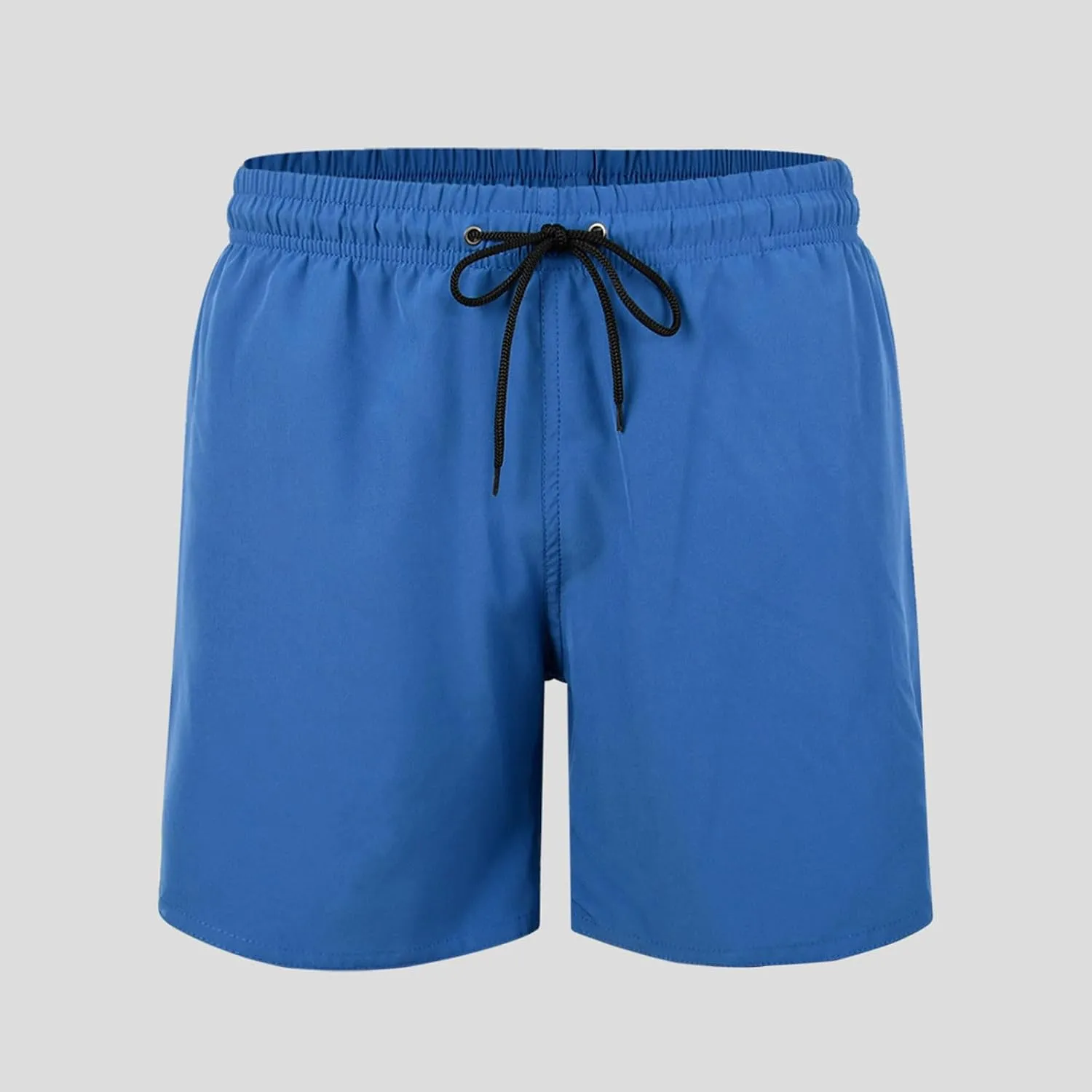 Bathing Suits for Men Beach Surfing Breathable Quick Dry Solid Basic Swimsuits Elastic Waist Drawstring Board Shorts