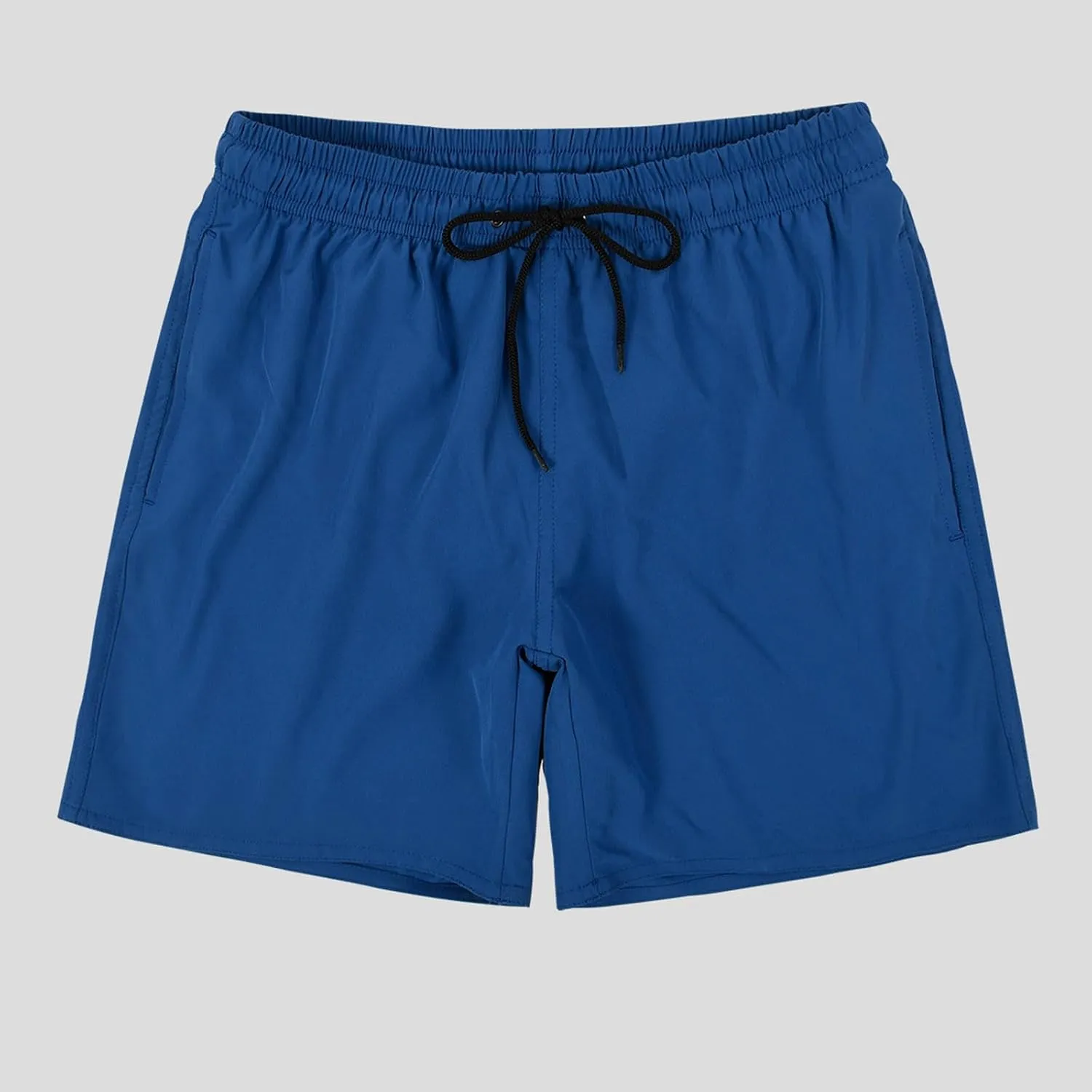 Bathing Suits for Men Beach Surfing Breathable Quick Dry Solid Basic Swimsuits Elastic Waist Drawstring Board Shorts