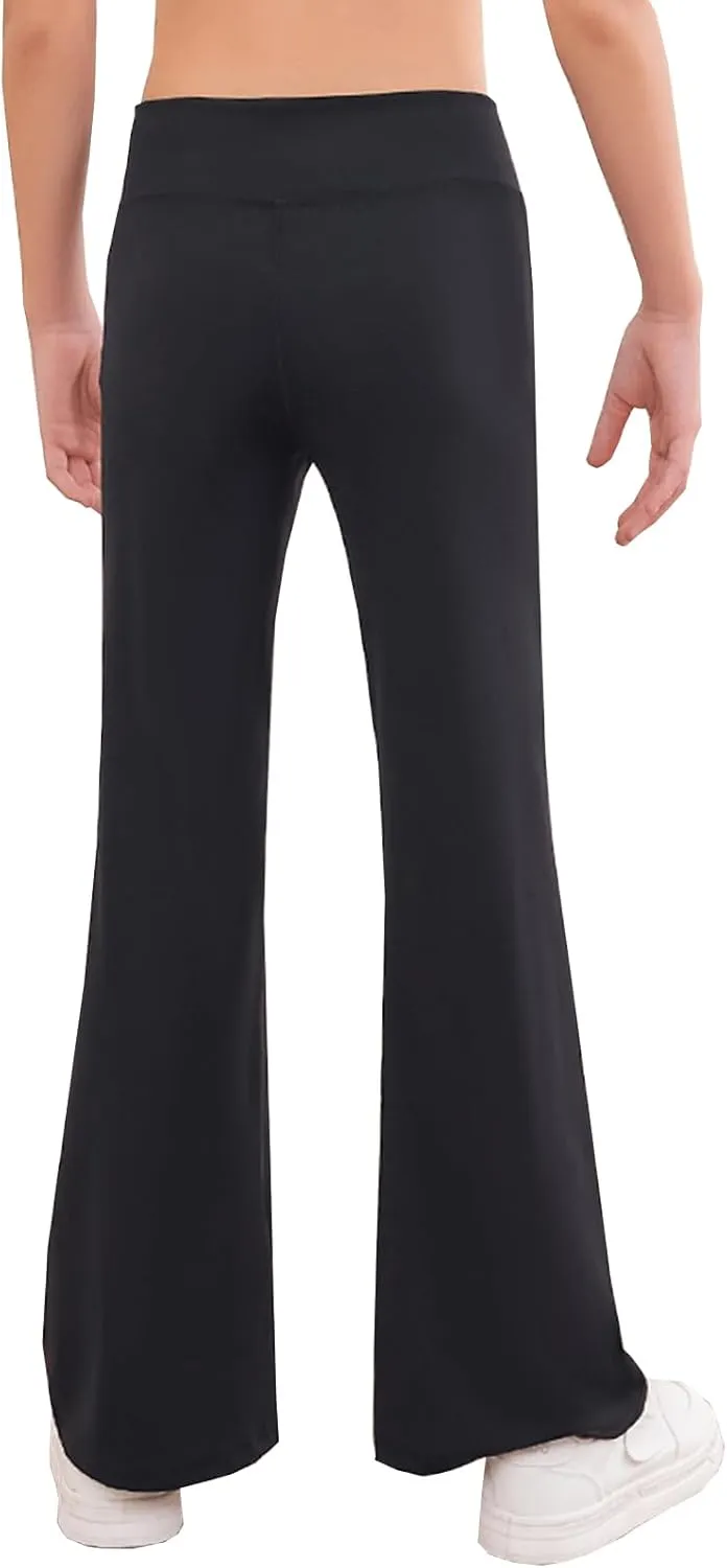 Beauhuty Girl's Flare Leggings Yoga Pants High Waisted Bootcut Dance Casual Pants Activewear Kids Bell Bottoms