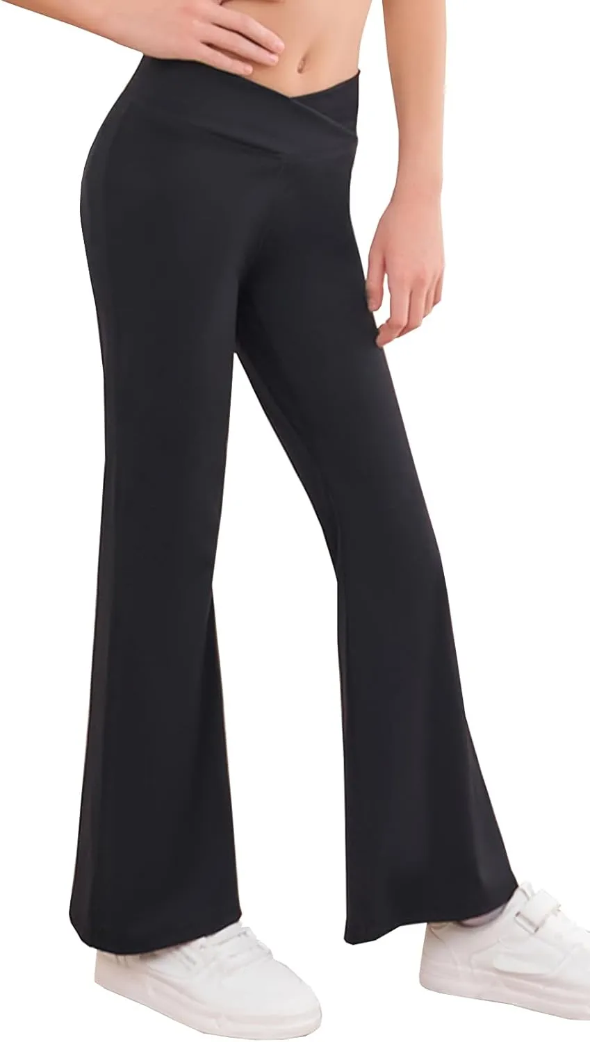 Beauhuty Girl's Flare Leggings Yoga Pants High Waisted Bootcut Dance Casual Pants Activewear Kids Bell Bottoms