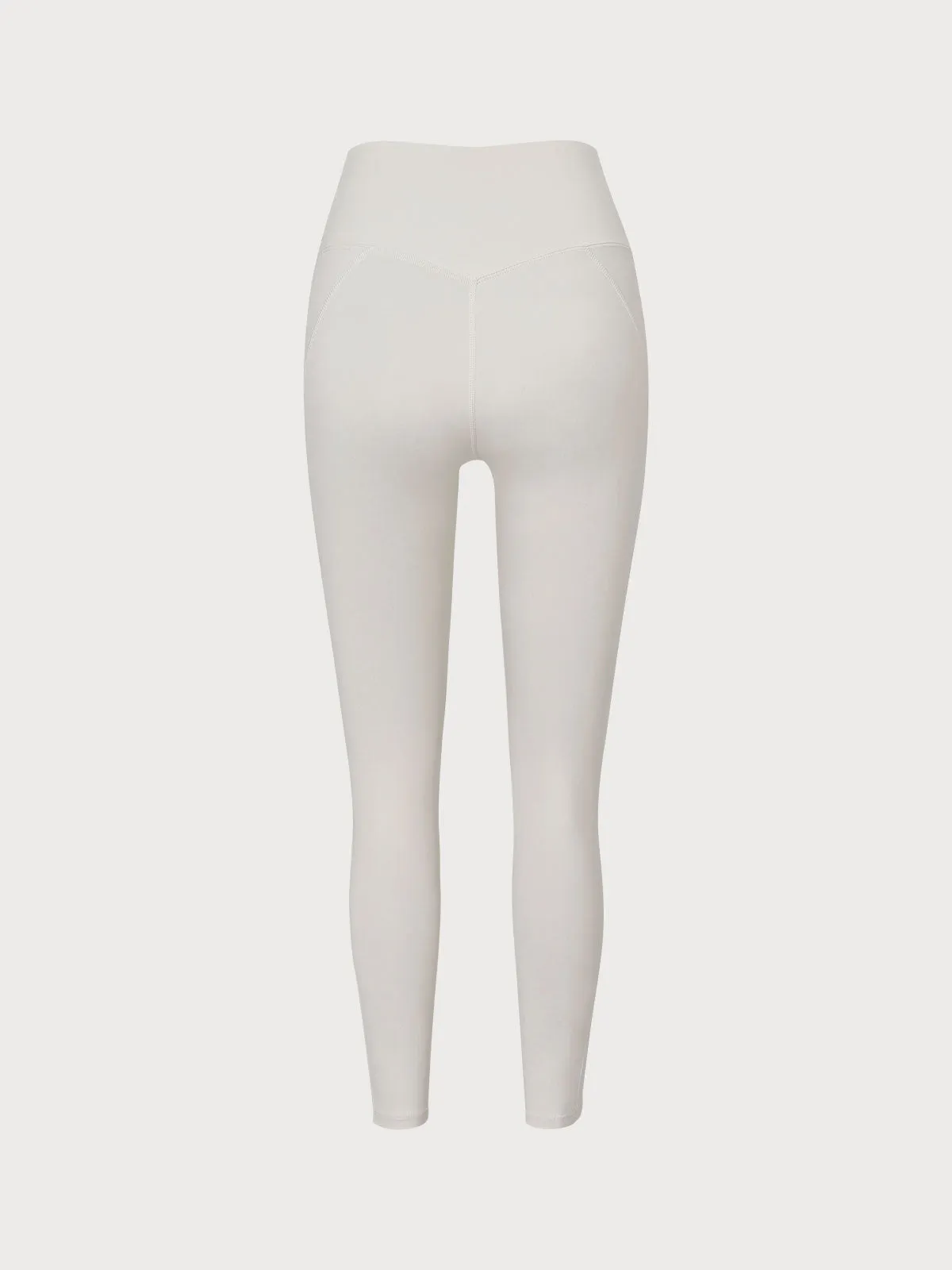 Beige V-Waist Leggings 26”