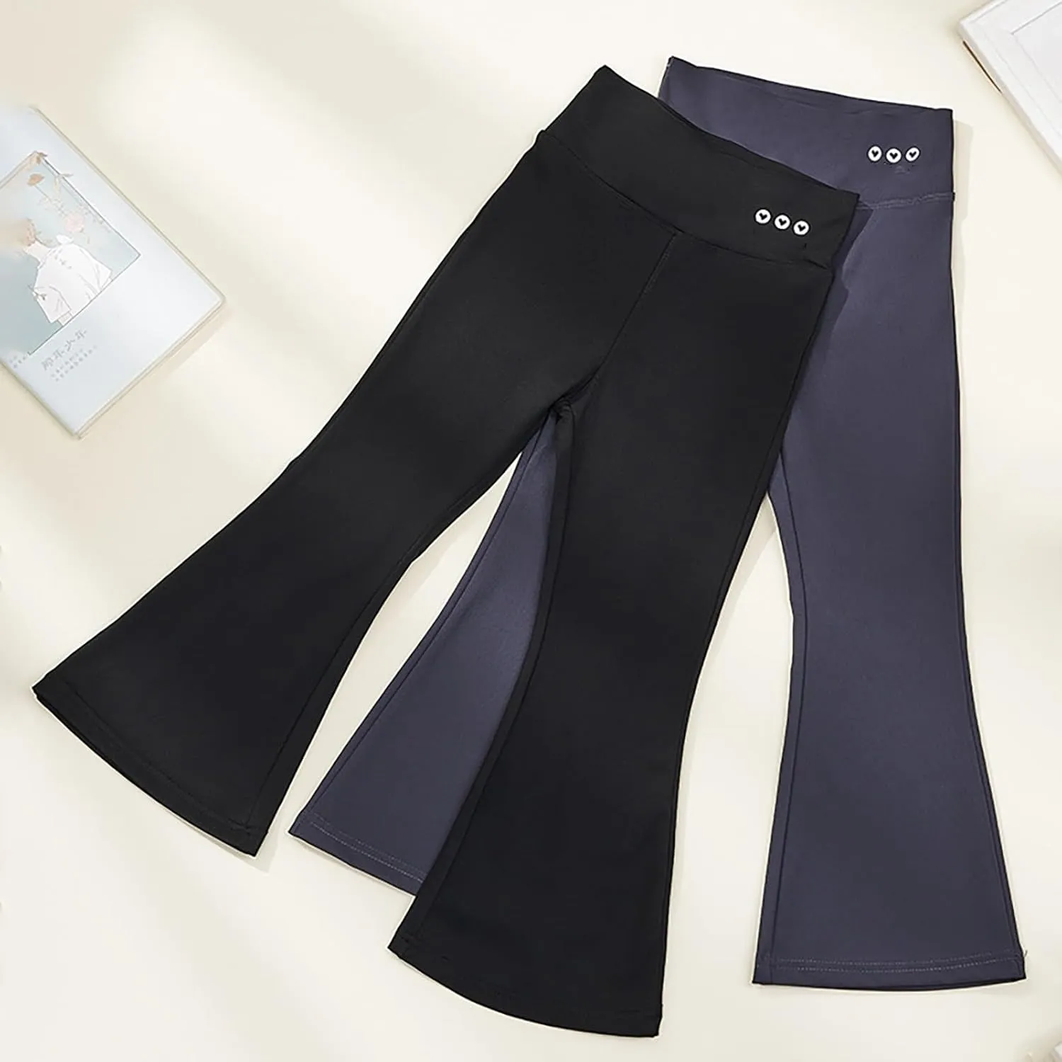 Bell Bottoms for Girls Flare Leggings Bootcut Yoga Pants Toddler Kids High Waist Slim Fit Pants for Dance Workout