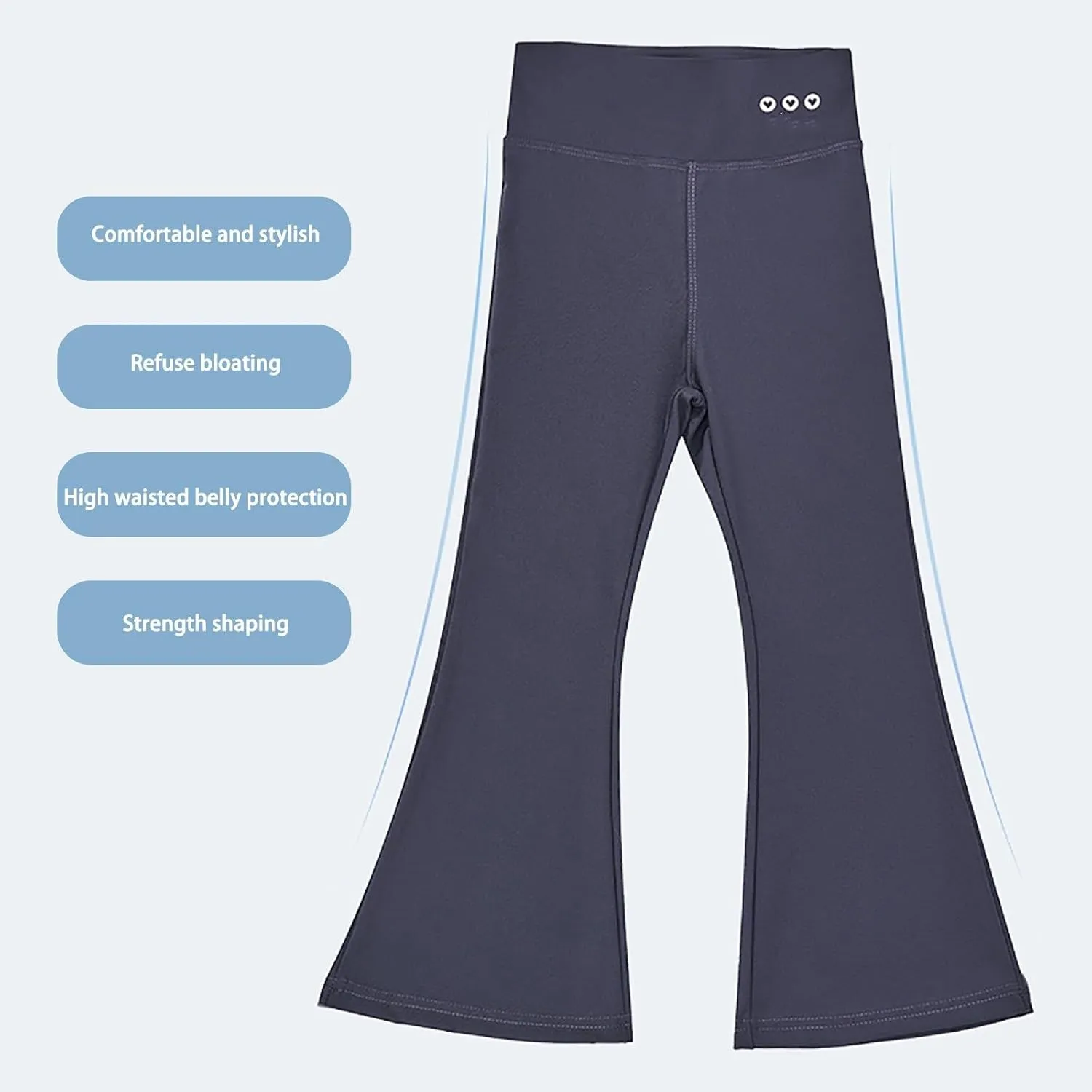 Bell Bottoms for Girls Flare Leggings Bootcut Yoga Pants Toddler Kids High Waist Slim Fit Pants for Dance Workout
