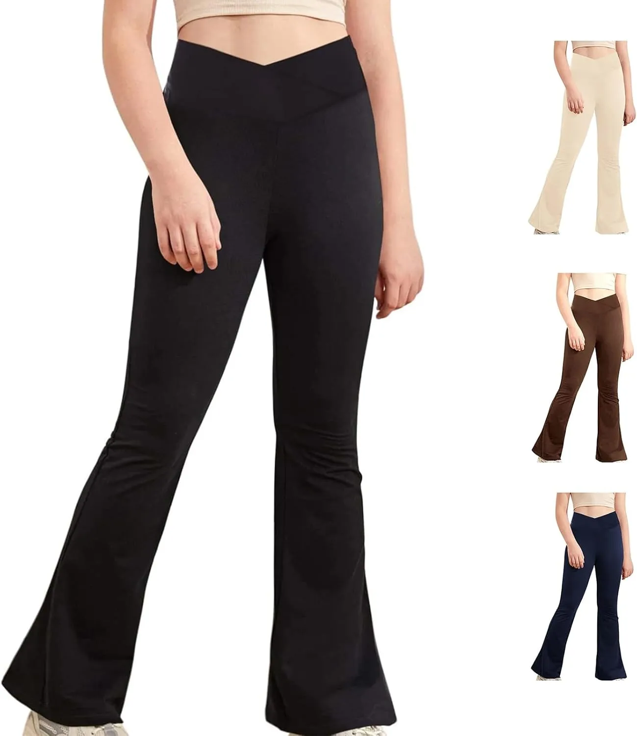 Bell Bottoms for Girls Flare Leggings High Waisted Gym Active Bootcut Yoga Pants for Kids Bell Bottoms Leggings