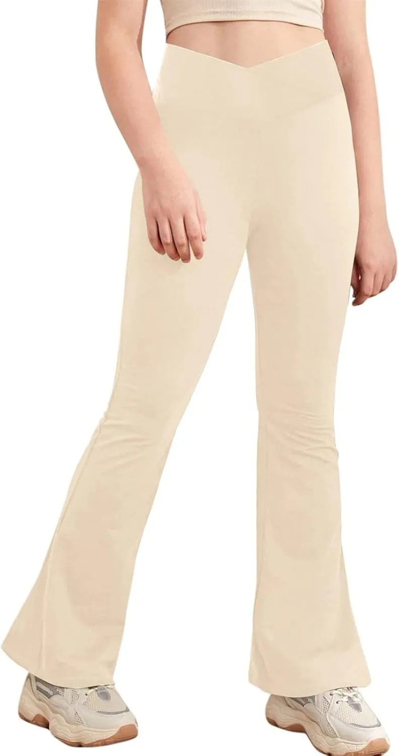 Bell Bottoms for Girls Flare Leggings High Waisted Gym Active Bootcut Yoga Pants for Kids Bell Bottoms Leggings