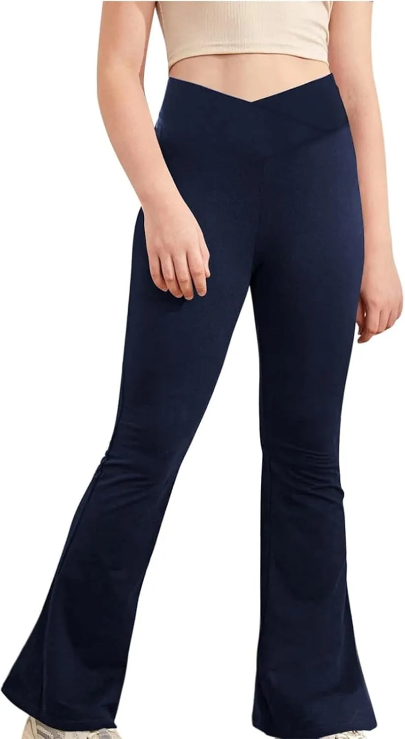 Bell Bottoms for Girls Flare Leggings High Waisted Gym Active Bootcut Yoga Pants for Kids Bell Bottoms Leggings