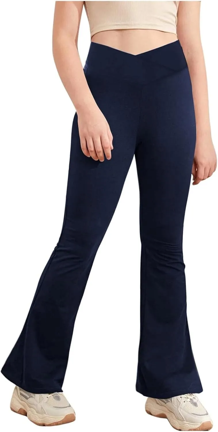 Bell Bottoms for Girls Flare Leggings High Waisted Gym Active Bootcut Yoga Pants for Kids Bell Bottoms Leggings