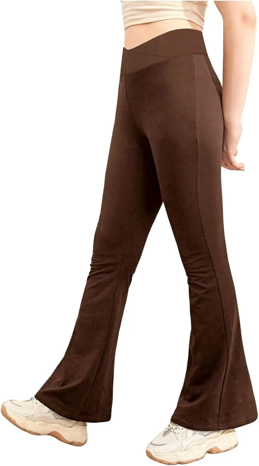Bell Bottoms for Girls Flare Leggings High Waisted Gym Active Bootcut Yoga Pants for Kids Bell Bottoms Leggings