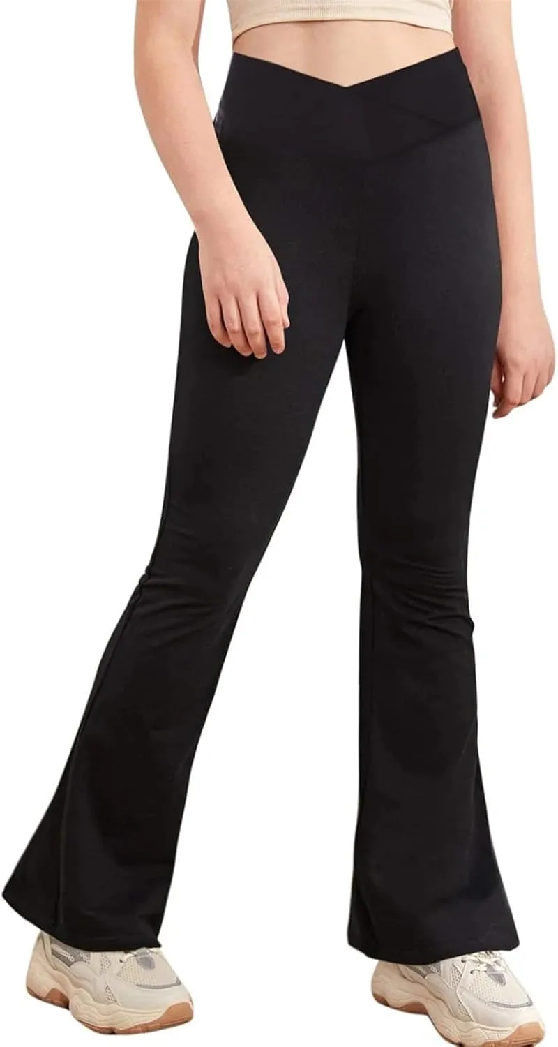 Bell Bottoms for Girls Flare Leggings High Waisted Gym Active Bootcut Yoga Pants for Kids Bell Bottoms Leggings