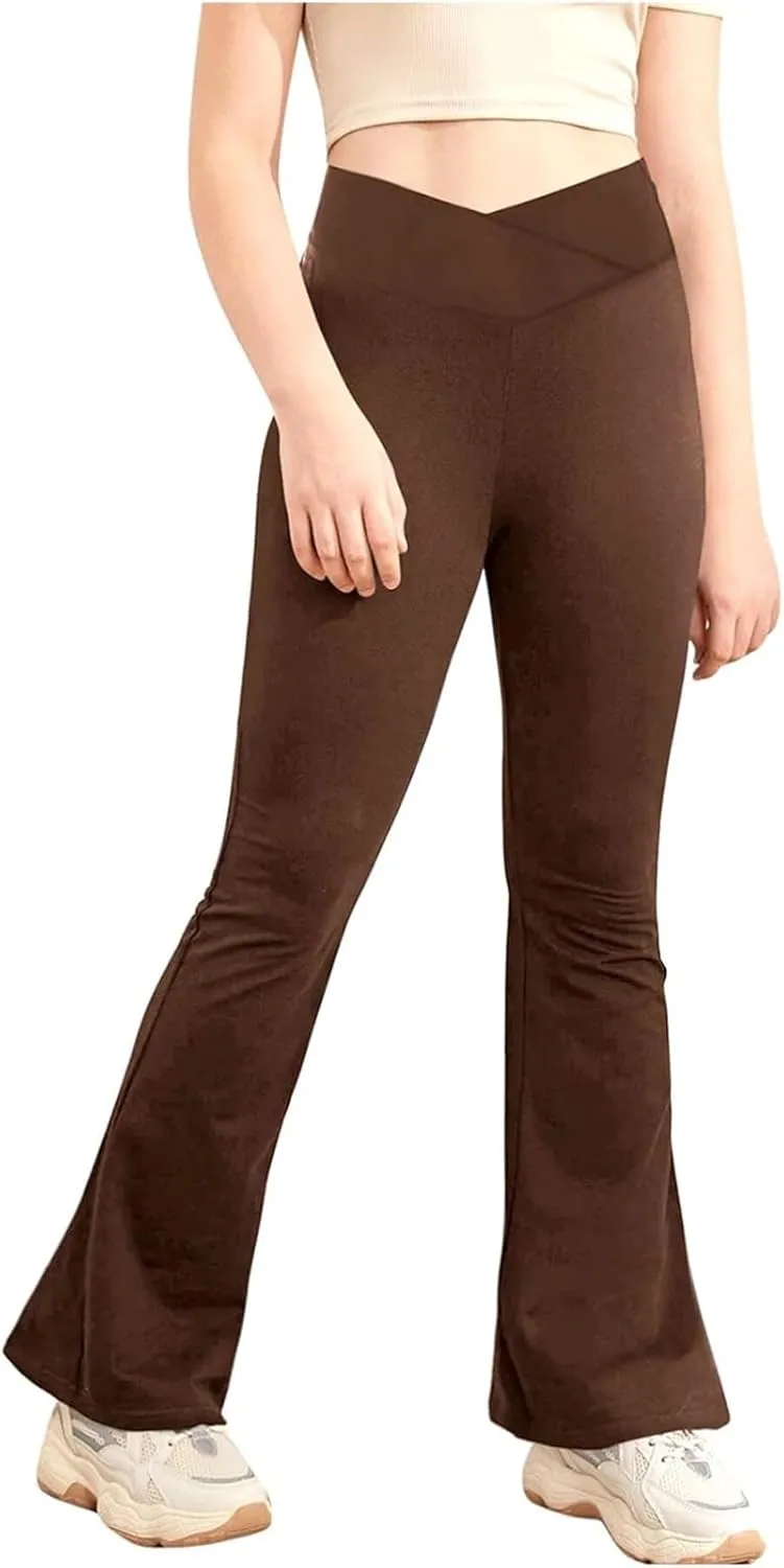 Bell Bottoms for Girls Flare Leggings High Waisted Gym Active Bootcut Yoga Pants for Kids Bell Bottoms Leggings